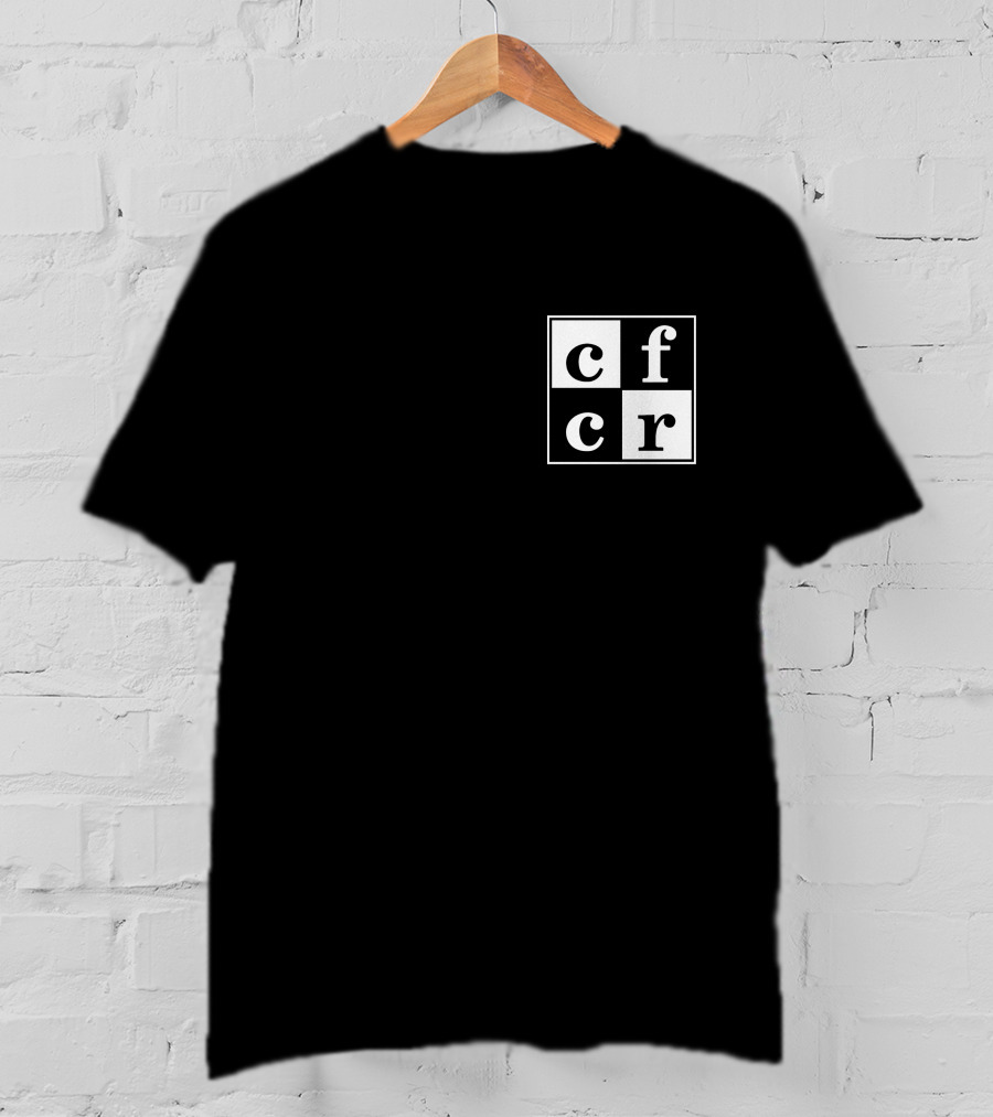 CFCR Saskatoon Merch Square Logo Black And White Checkerboard T-Shirt