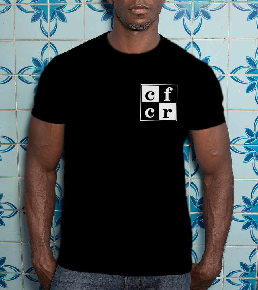CFCR Saskatoon Merch Square Logo Black And White Checkerboard T-Shirt