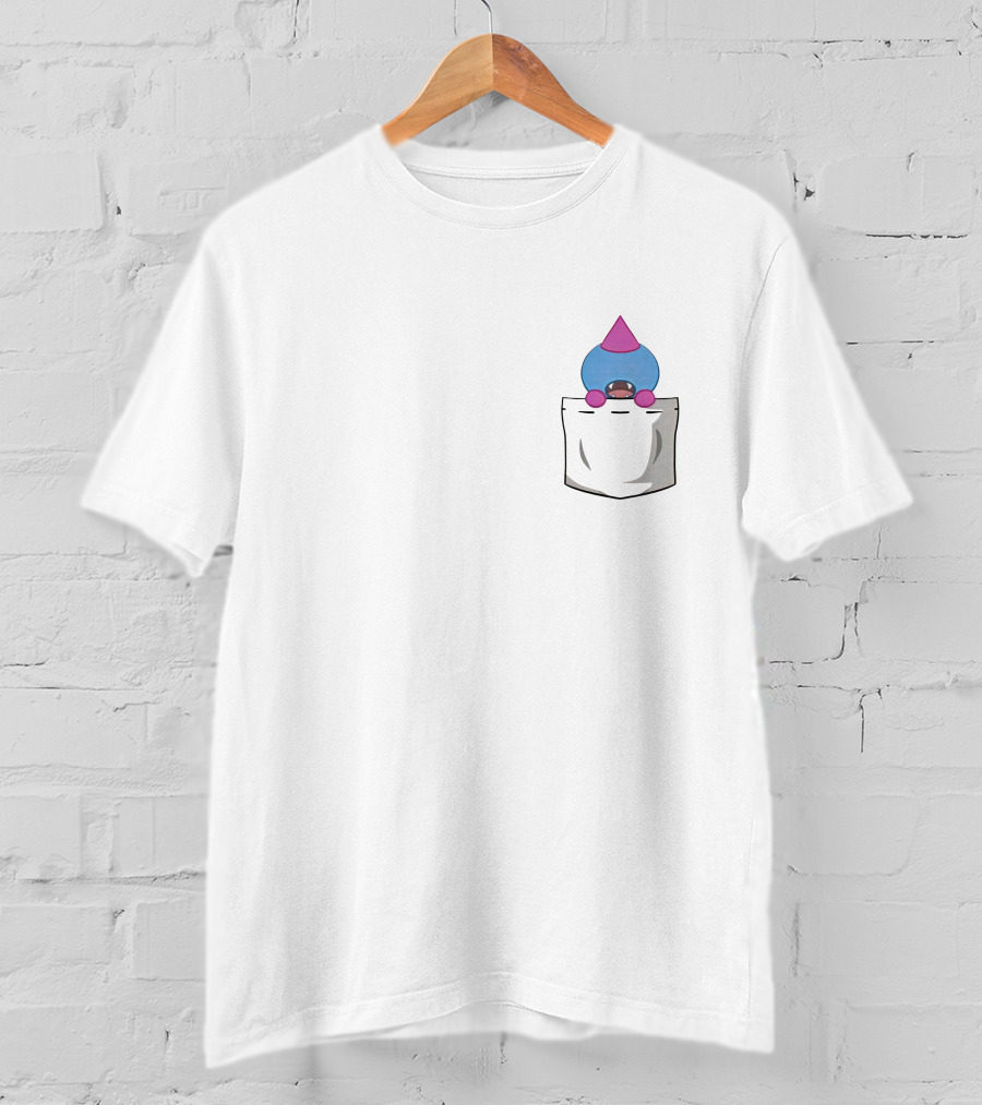 Sayumi Woody Character Pocket Blue Pink Cone Hat Merch T-Shirt
