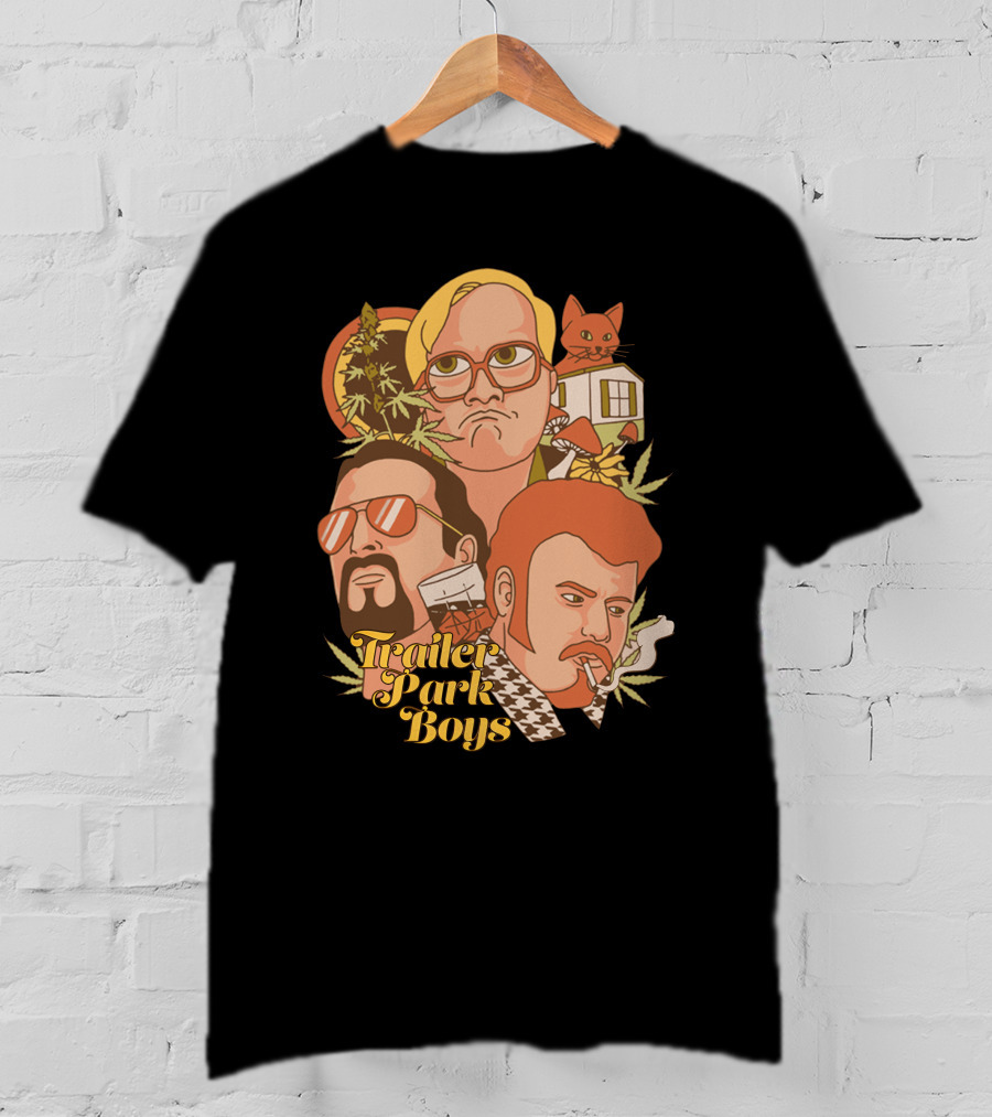 Trailer Park Boys Cannabis Cat Cartoon Trio T-Shirt