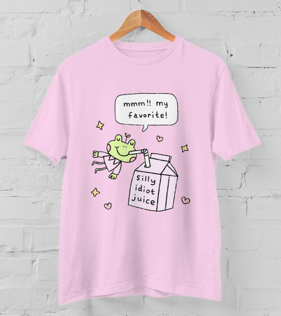 Mmm My Favorite Silly Idiot Juice Frog With Stars And Hearts T-Shirt