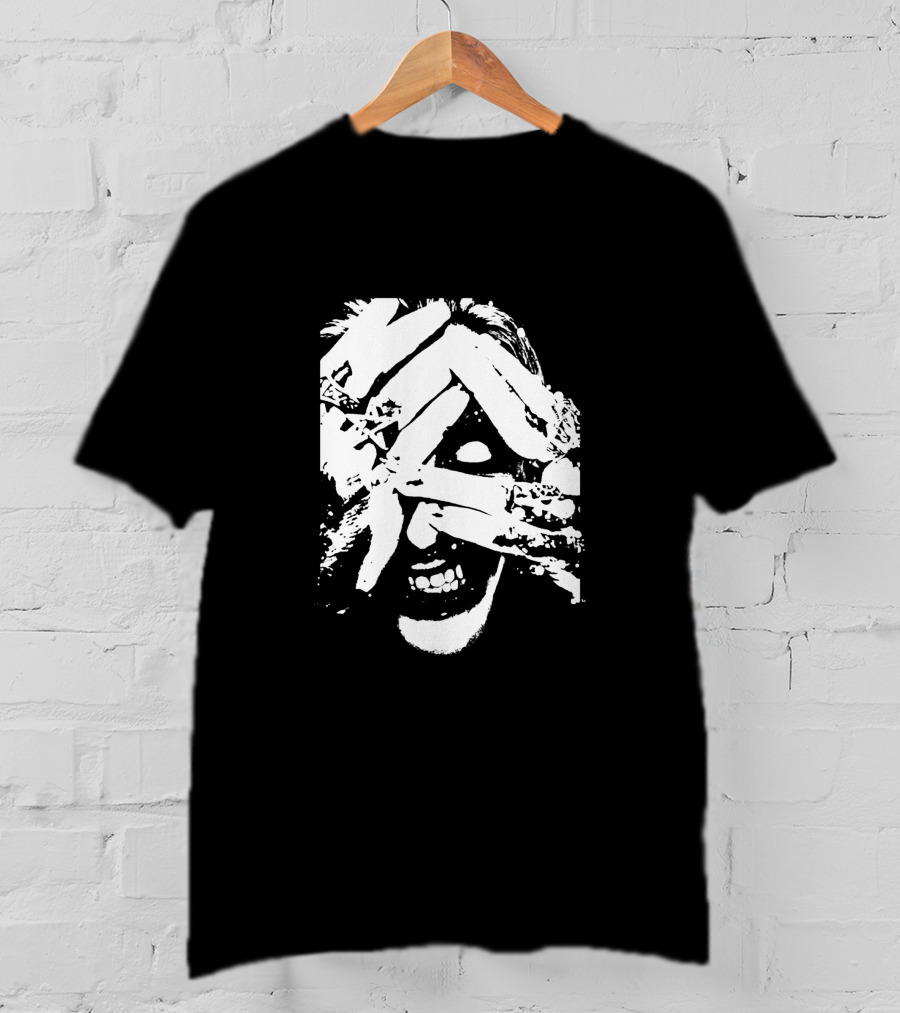 BeholdMunro Joker Grin Hands Over Face T-Shirt