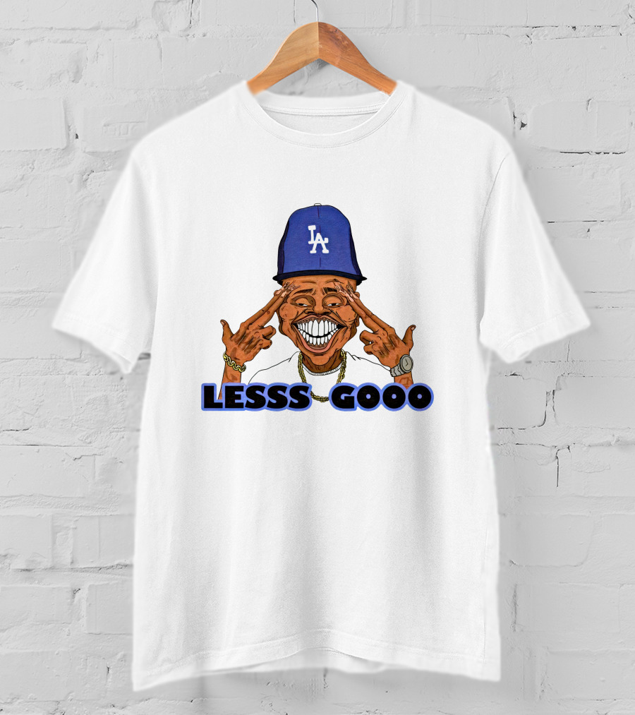 LESSS GOOO LA Cap Smile T-Shirt