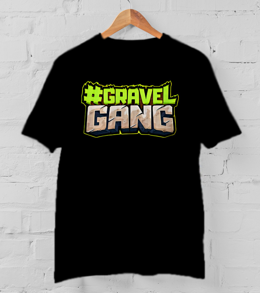 Boomer Merch Gravel Gang #Gravel Gang Stone Text T-Shirt