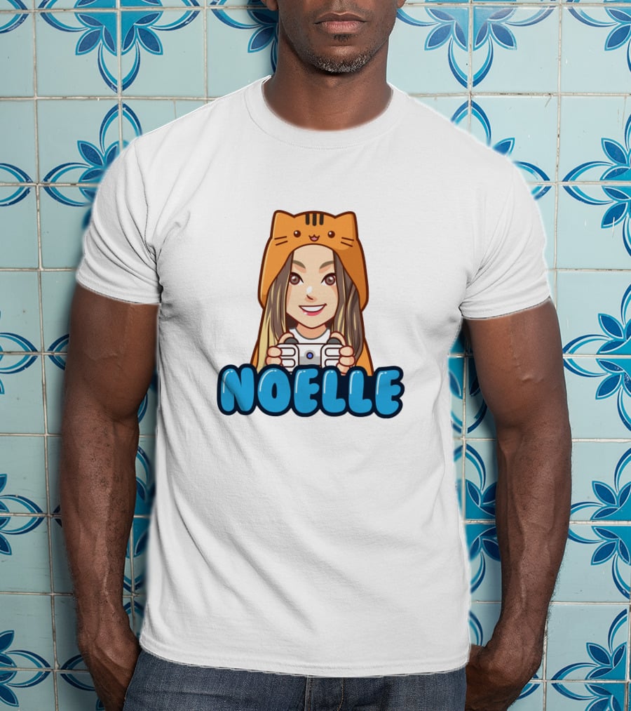 NOELLE Cat Hoodie Gamer Look T-Shirt