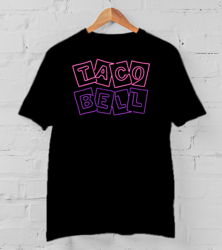 Taco Bell Merch Neon Taco Bell Letters T-Shirt