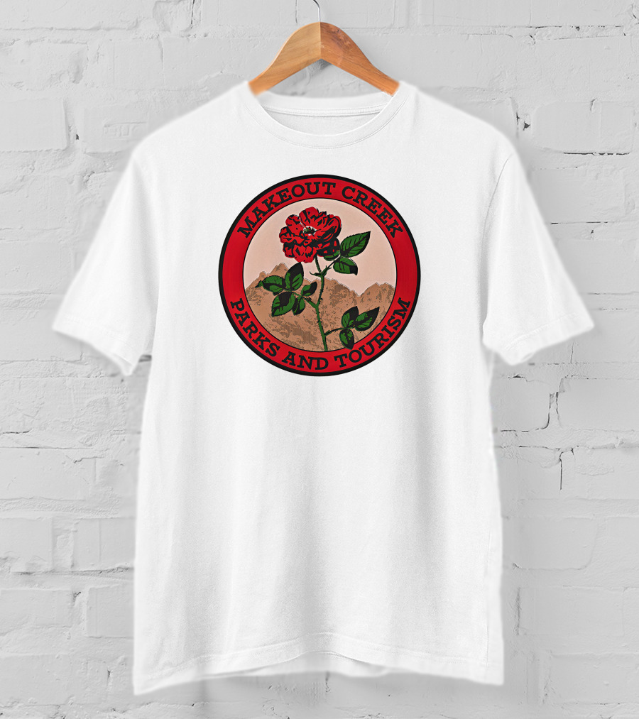 Mitski Merch Makeout Creek Parks And Tourism Rose Emblem T-Shirt