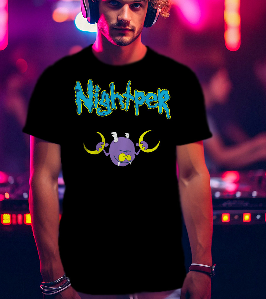 Shop The Nightper Perth Tanapon Merch Store Featuring Playful Cartoon Creature T-Shirt