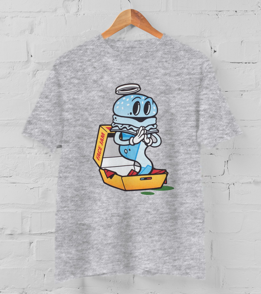 Face Jam Ghost Kitchen Halo Burger Spirit T-Shirt