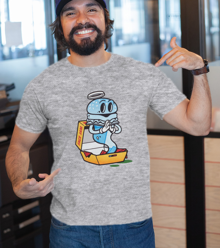 Face Jam Ghost Kitchen Halo Burger Spirit T-Shirt