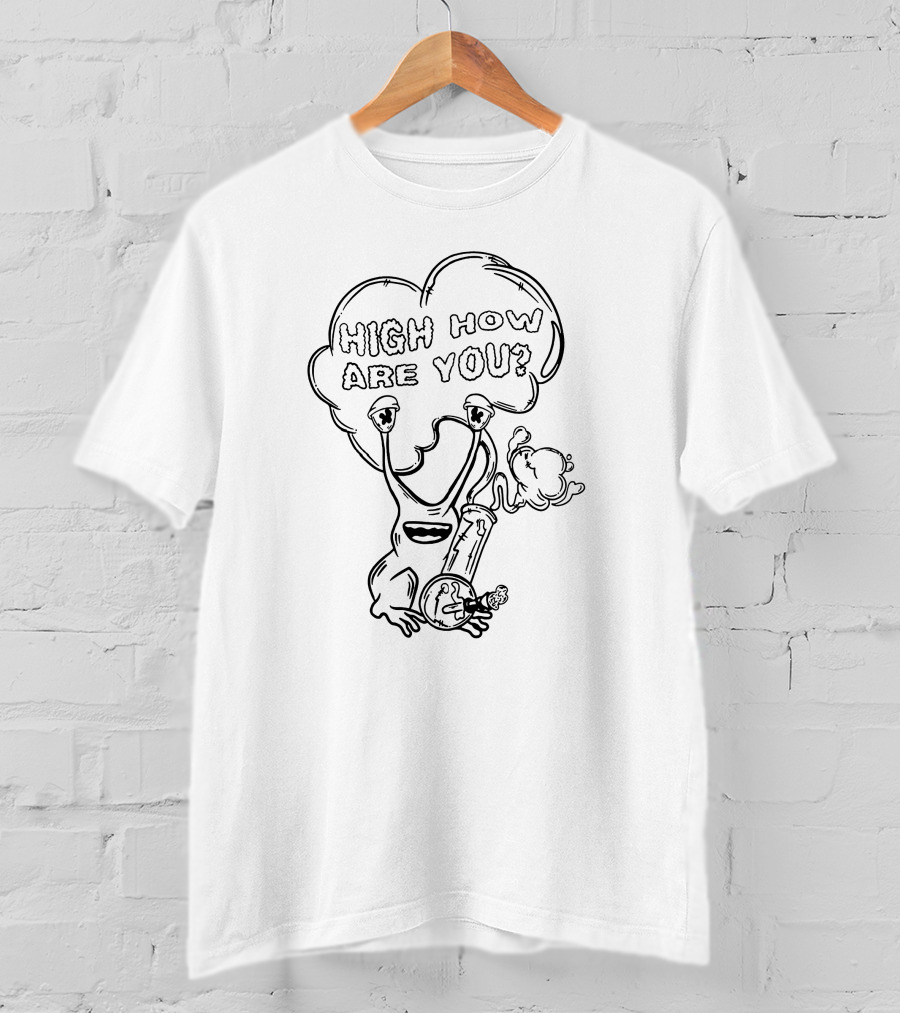 High How Are You Stfuandblaze Smoking Alien Cloud T-Shirt