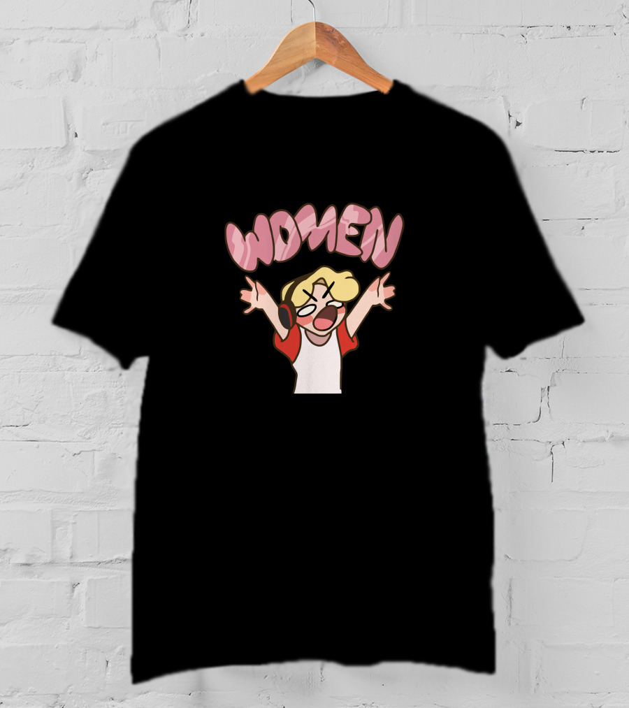 Tommyinnit Women Cartoon Shouting Character With Headphones T-Shirt