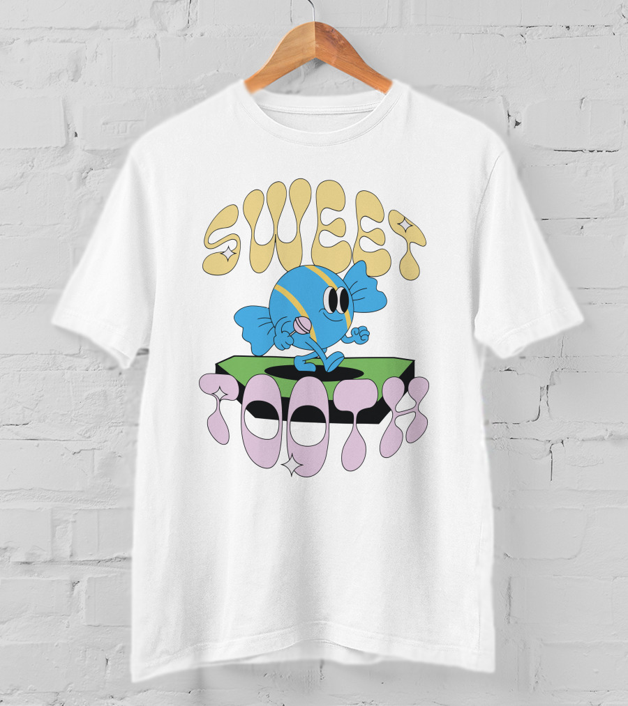 Cody Ko Merch Sweet Tooth Colorful Cartoon Character With Sweet Tooth Text T-Shirt