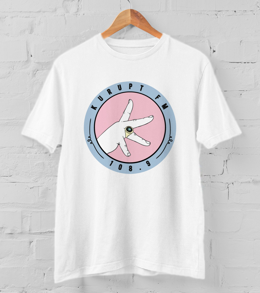 Kurupt FM 108.9 Hand Gesture Logo Merch Store T-Shirt