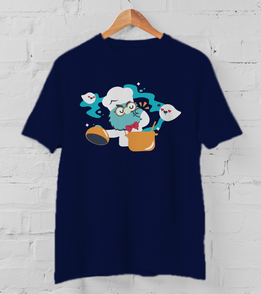 Er Merch Chef's Kiss Cute Cooking Owl With Hearts T-Shirt
