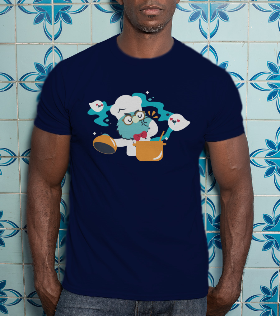 Er Merch Chef's Kiss Cute Cooking Owl With Hearts T-Shirt