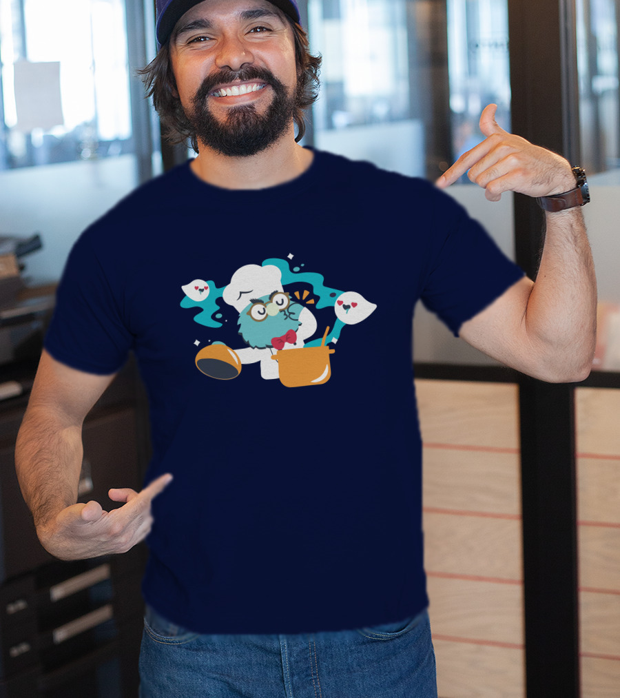 Er Merch Chef's Kiss Cute Cooking Owl With Hearts T-Shirt