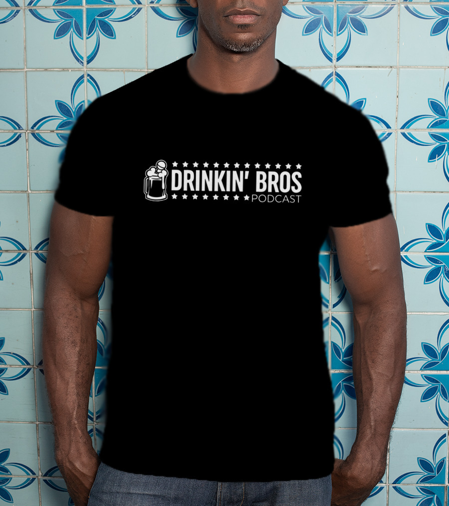 Drinkin Bros Podcast Star Logo With Beer Mug T-Shirt