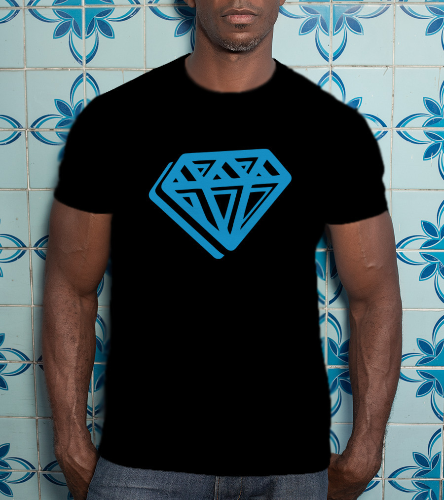 Dantdm Merch Dan Tdm Graffiti Blue Foil Diamond T-Shirt