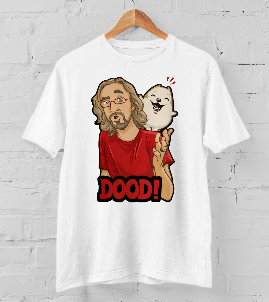 Maximilian Dood Merchandise Featuring Animated Character And Iconic Dood T-Shirt
