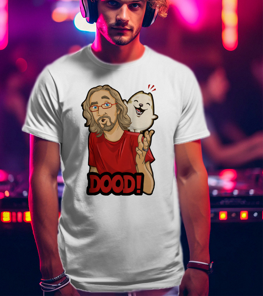 Maximilian Dood Merchandise Featuring Animated Character And Iconic Dood T-Shirt