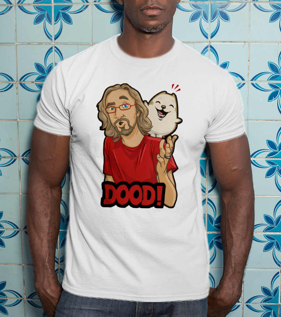 Maximilian Dood Merchandise Featuring Animated Character And Iconic Dood T-Shirt