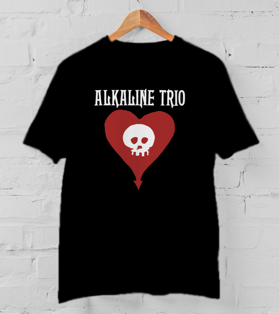 Alkaline Trio Heartskull KingsRoadMerch Red Heart Skull T-Shirt