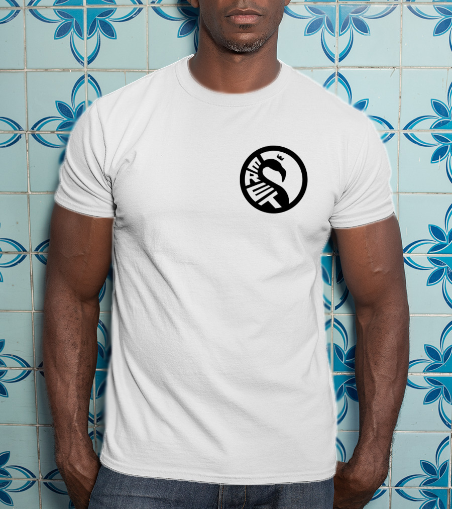 Eret Alastair Crowned Flamingo Black Circle T-Shirt