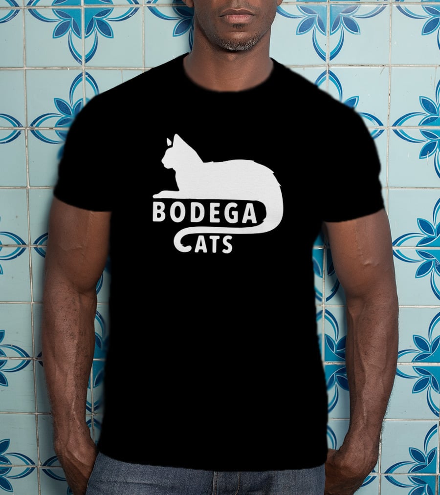 BodegaCats Cat Silhouette C Tail T-Shirt