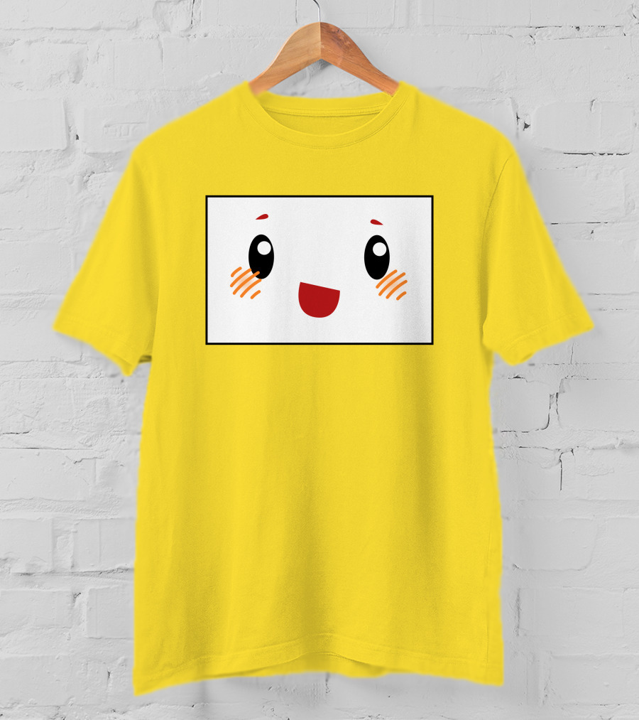 Shop Lankybox Merch Store Boxy Kawaii Face Yellow T-Shirt