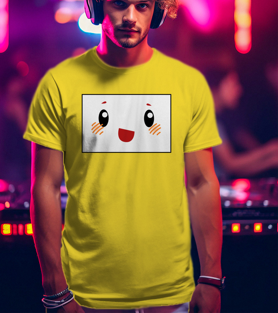 Shop Lankybox Merch Store Boxy Kawaii Face Yellow T-Shirt