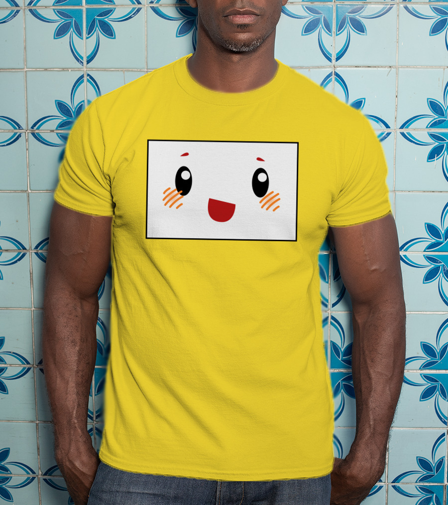 Shop Lankybox Merch Store Boxy Kawaii Face Yellow T-Shirt