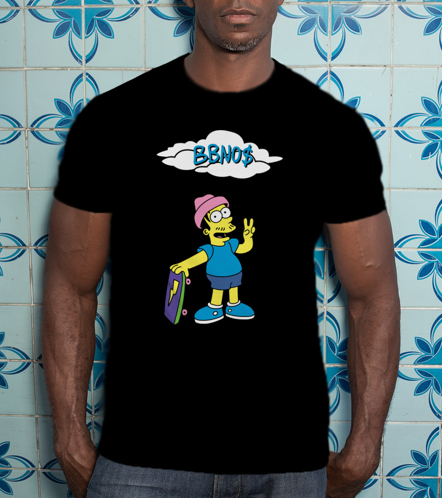 BBNO$ Simpson Style Skateboard T-Shirt