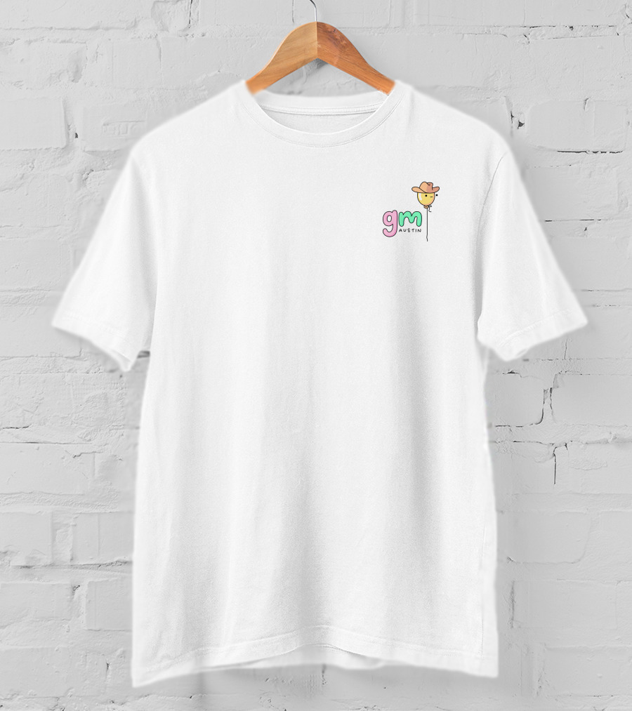 GM Austin Doodles Merch Store Balloon Cowboy Hat T-Shirt