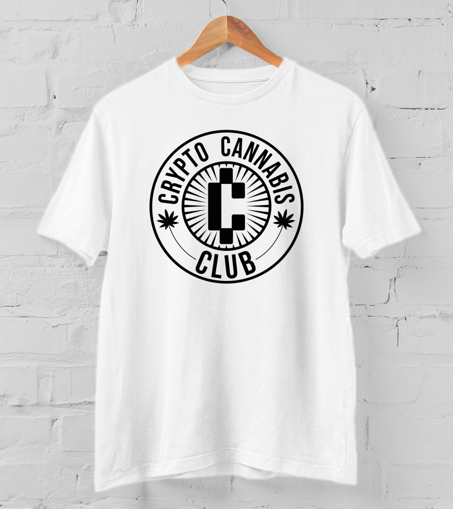 Crypto Cannabis Club NFTs C Logo With Cannabis Leaves T-Shirt