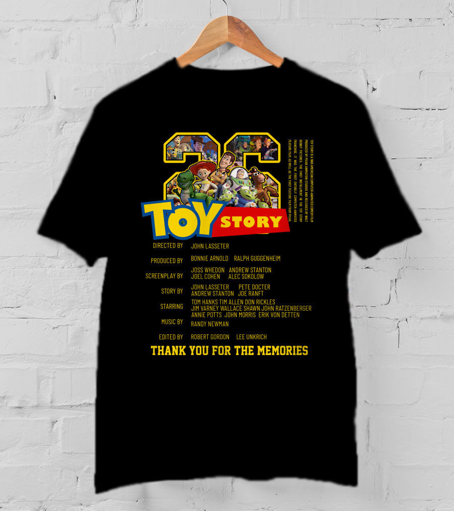 TOY STORY 28 Thank You For The Memories Directors Cast Iconic Characters T-Shirt