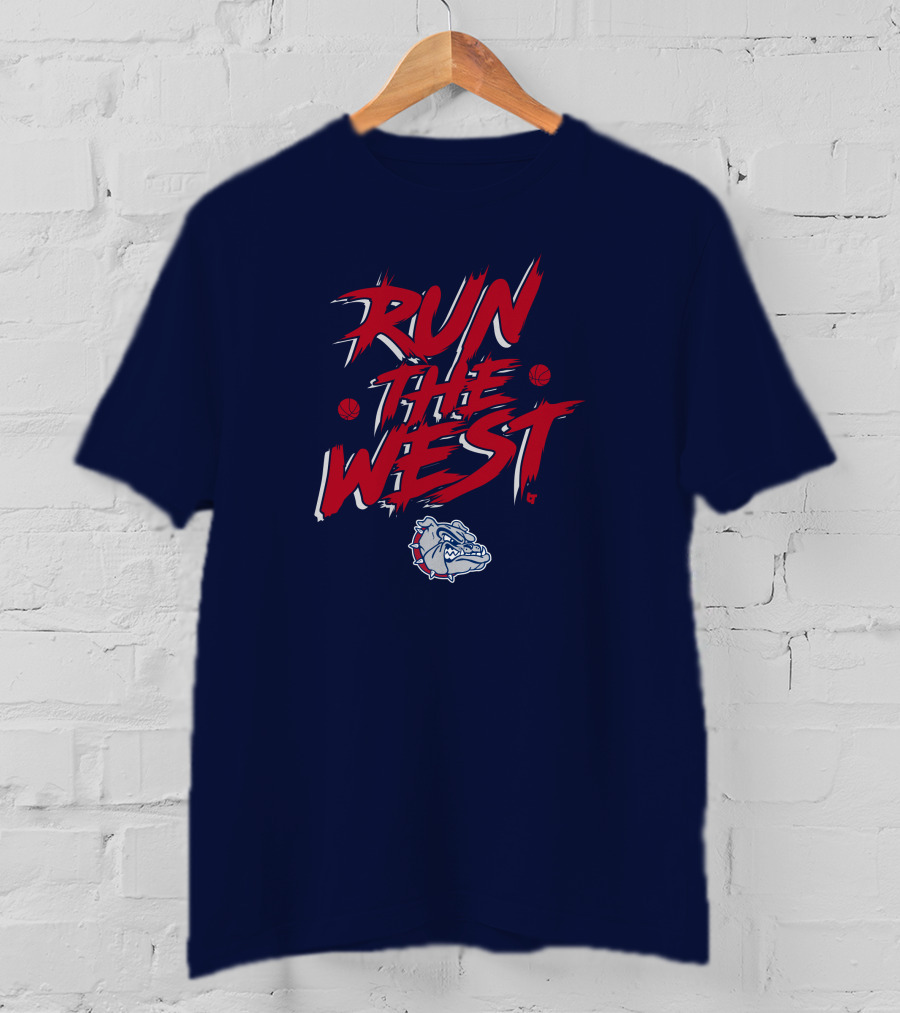 Gonzaga Run The West Bulldogs Basketball T-Shirt