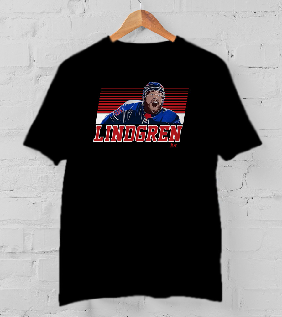 Lindgren Rangers Hockey Stripes Number 55 Sportswear T-Shirt
