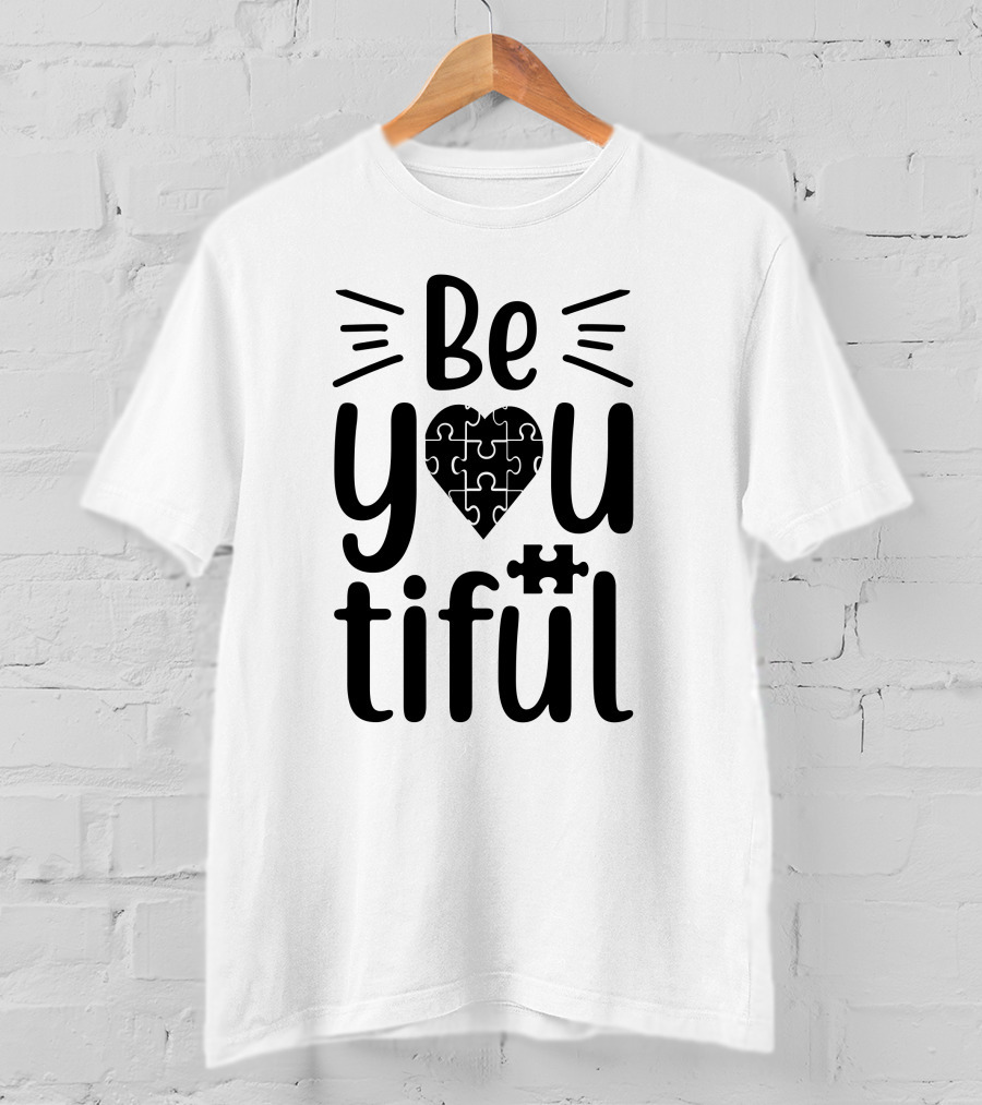 Be You Tiful Heart Puzzle Piece T-Shirt