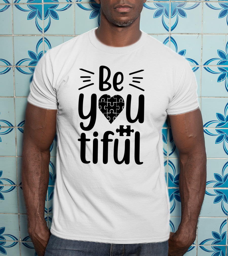 Be You Tiful Heart Puzzle Piece T-Shirt