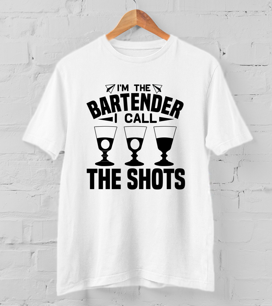 I'm The Bartender I Call The Shots Glass Icon Trio T-Shirt