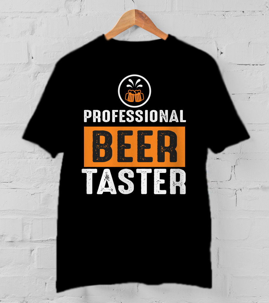 PROFESSIONAL BEER TASTER Two Frothy Mugs T-Shirt