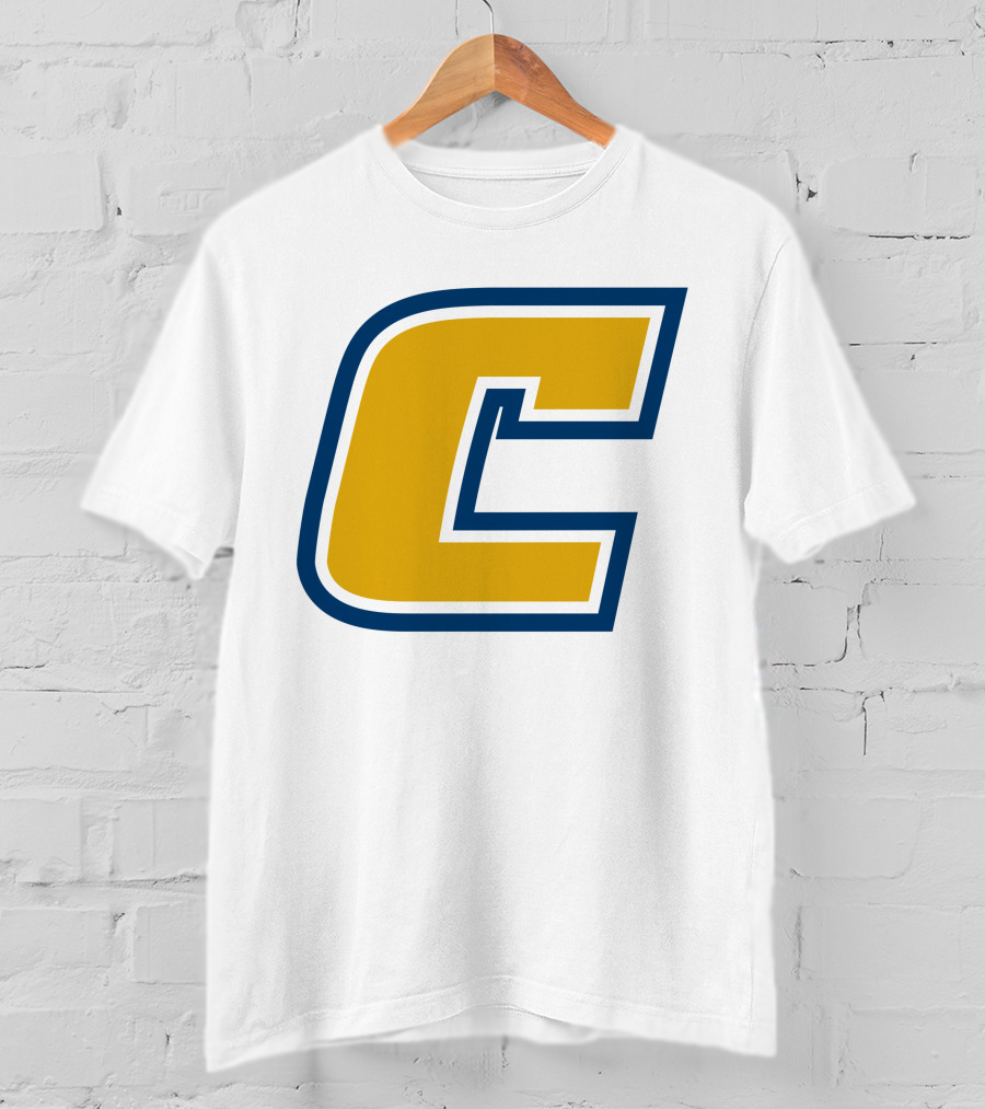 Chattanooga Mocs Large Yellow C Logo Collegiate Sports Emblem T-Shirt