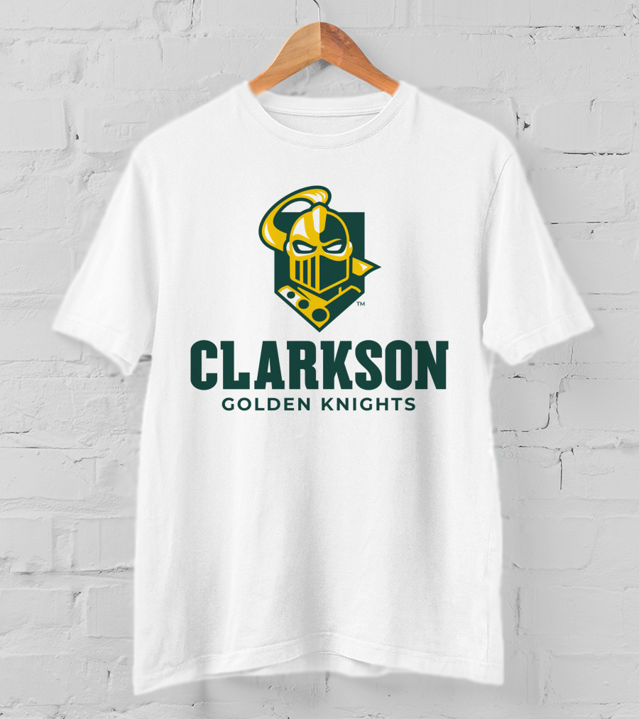 Clarkson Golden Knights Logo Knight Helmet T-Shirt