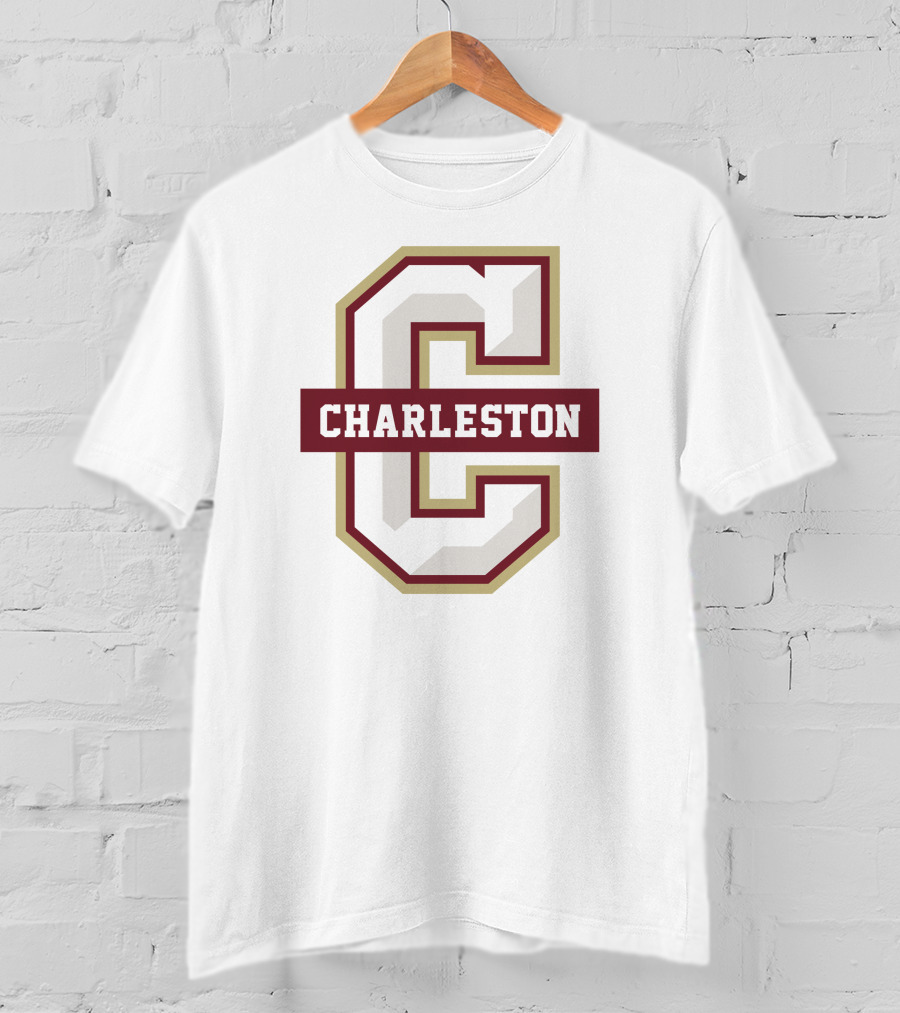 College Of Charleston Cougars Logo Icon With Large C And Charleston Text T-Shirt