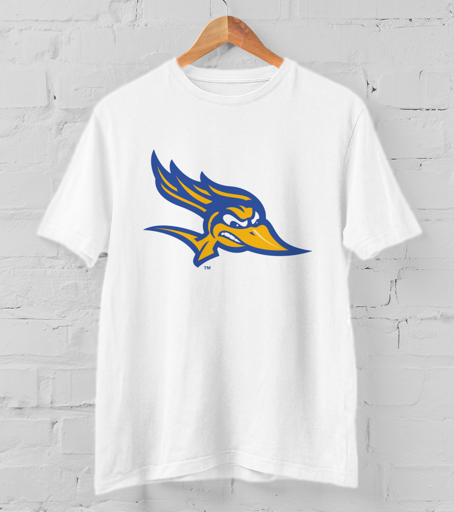 CSU Bakersfield Roadrunners Logo Blue And Gold Bird Head T-Shirt