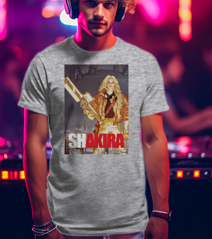SHAKIRA AKIRA Manga Fusion With Bold Heroic T-Shirt