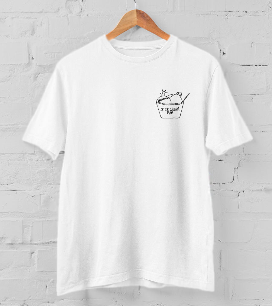 Ice Cream Man Cup With Spoon And Sun T-Shirt