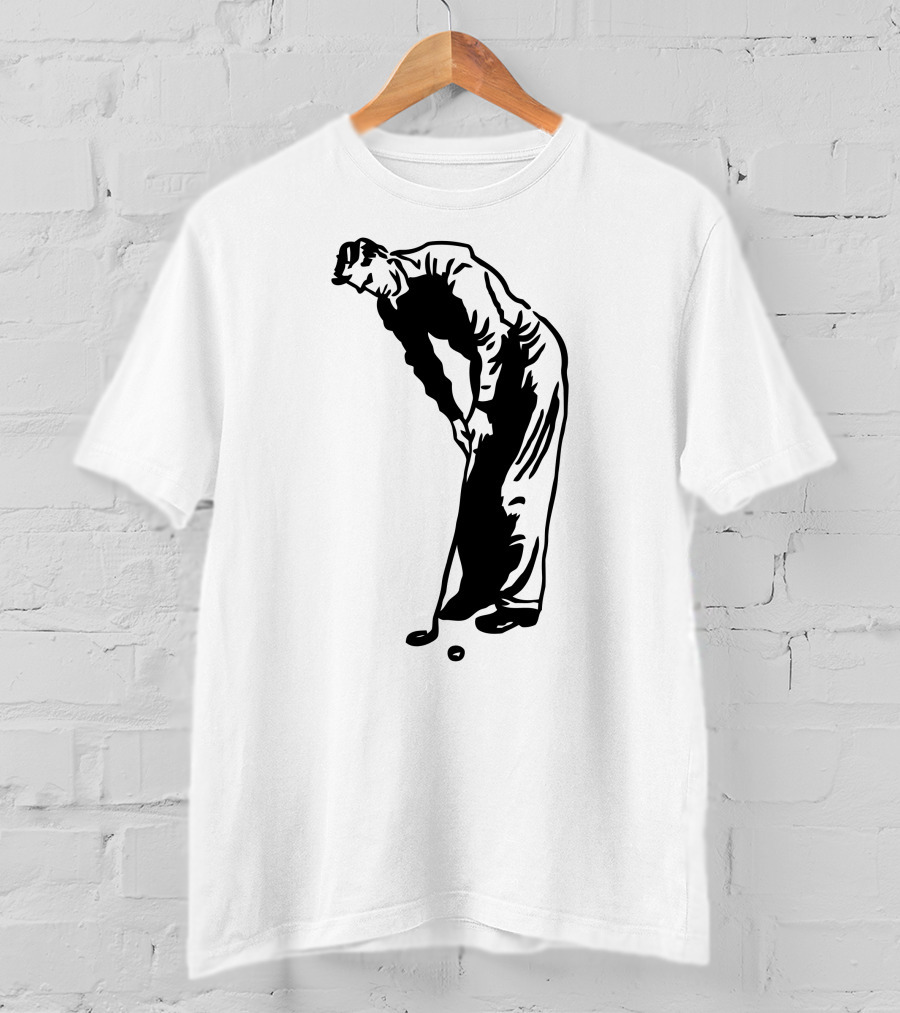 Jack Nicklaus Yellow Golfer Silhouette On Orange T-Shirt