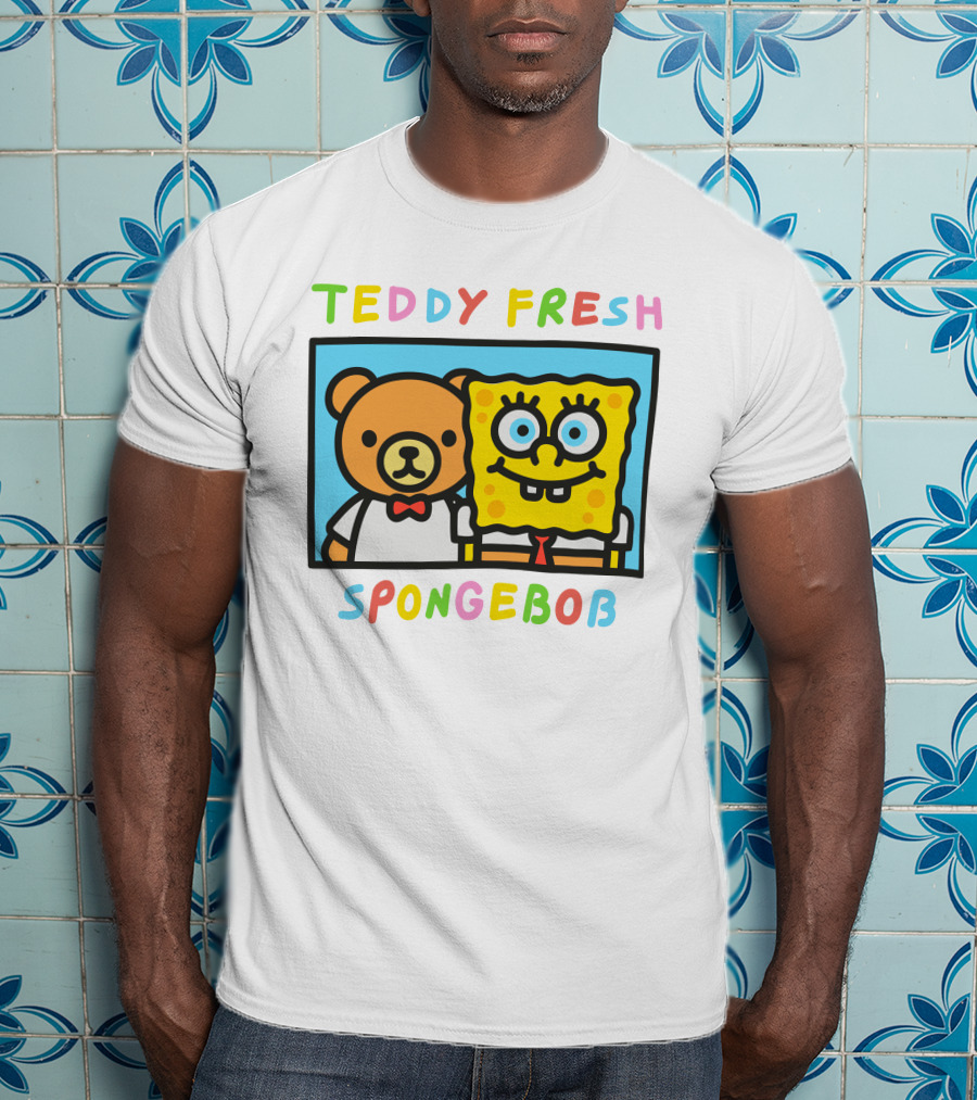 Teddy Fresh SpongeBob Bear Cartoon Collaboration T-Shirt